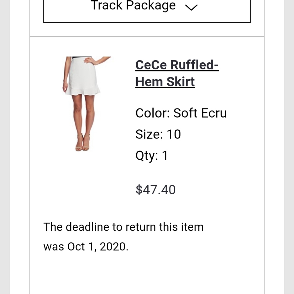 White ruffle skirt